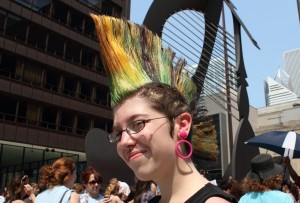 Demonstrator at Slutwalk